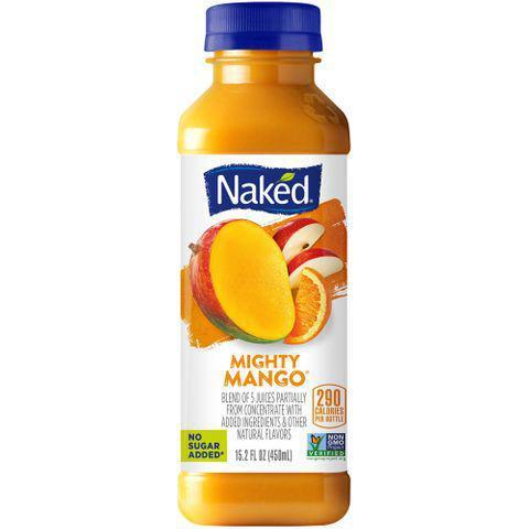 Naked Juice Mighty Mango 15.2oz · Naked Juice fruit smoothies are 100 percent pure juice, packed with essential vitamins and nutrients