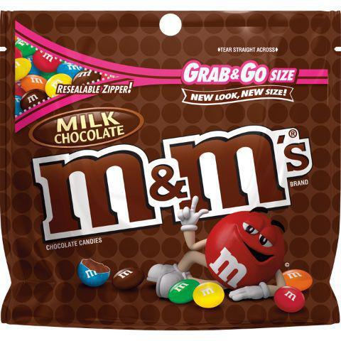 M&M Milk Chocolate Grab & Go 5.5z · M&M'S Milk Chocolate Candy can be used to dress up your baking, fill your candy bowl, bring to share at a holiday party