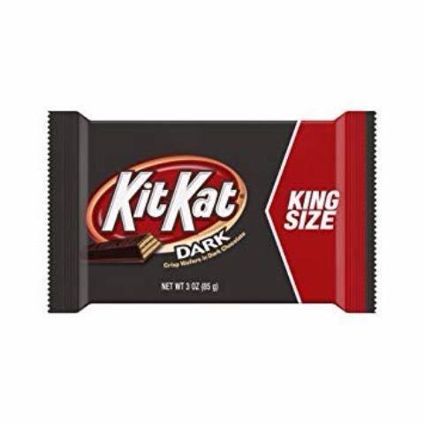 Kit Kat Dark King Size 3oz · Crispy wafers covered in layers of dark chocolate.