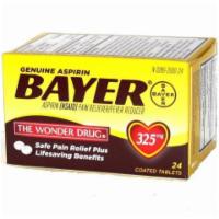 Bayer Aspirin 24 Count · Genuine Bayer Aspirin provides pain relief from headaches, backaches, muscle pain, toothache...