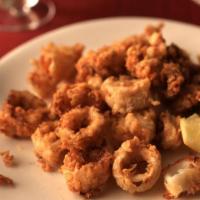 Fried Calamari · Served with marinara, fra diavolo or horseradish and Gorgonzola sauce.