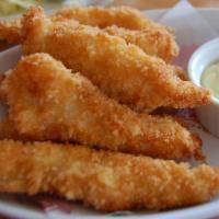 Chicken Fingers · 5 pieces served with honey mustard.