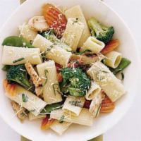 Rigatoni Primavera · Assorted vegetables sauteed in your choice of a light plum tomato, roasted garlic and olive ...