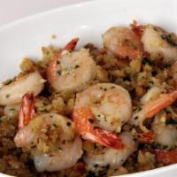 Shrimp Oreganata · Jumbo shrimp topped with seasoned bread crumbs broiled in a garlic and white wine scampi sau...