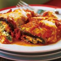 3 Eggplant Rollatini · Egg battered eggplant rolled with seasoned ricotta topped with pomodoro sauce and melted moz...