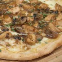 Chicken Marsala Pizza · Chicken, mushrooms and Marsala wine,