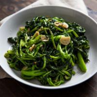 Sauteed Broccoli Rabe · Comes with garlic and olive oil.