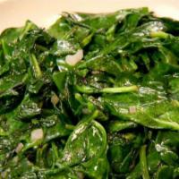 Sauteed Spinach · Comes with garlic and olive oil.