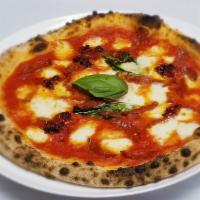 Diavoletta Pizza · Fior di latte, tomato, spicy salami, nduja, basil.