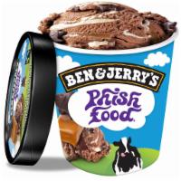Ben & Jerry's Phish Food · Chocolate ice cream with gooey marshmallow swirls & caramel swirls & fudge fish. 16 oz.