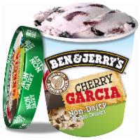Ben & Jerry's Non-Dairy Cherry Garcia	 · Cherry Non-Dairy Frozen Dessert with Cherries & Fudge Flakes. Made with Almond Milk. 16 oz.	...
