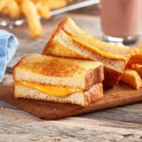 Kiddie Cheese® Meal · Grilled cheese, Crinkle Fries, Kidz® Drink, and a Treat. Lunchboxes everywhere are green wit...