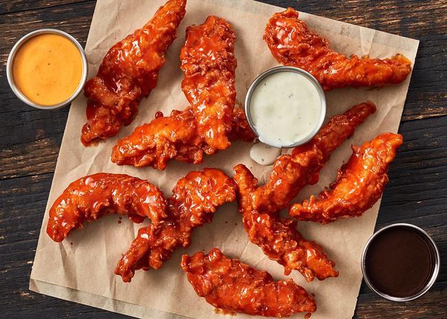 Buffalo Chicken Fingerz™ - 5 · Cooked to perfection, tossed in the sauce of your choice and served with Ranch Sauce. Because we knew you'd love it. (690-820 Cal)