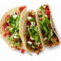 Tacos · Your choice of freshly grilled meat or sofritas served in a soft or hard-shell tortilla with...