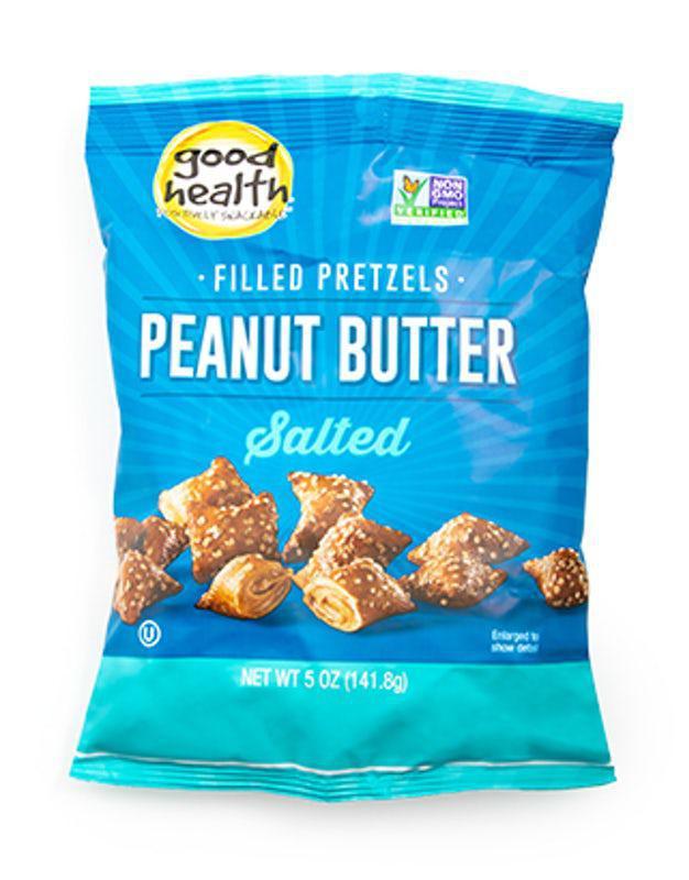 Good Health Peanut Butter Pretzels · Baked pretzel bites filled with creamy peanut butter