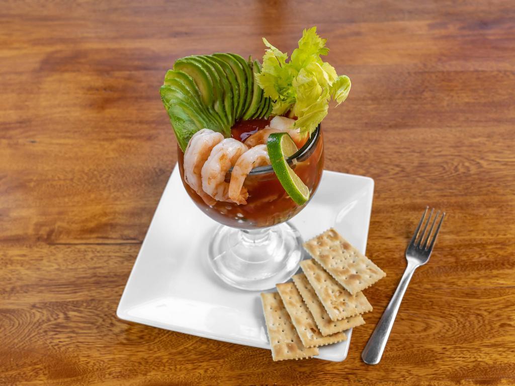 Shrimp Cocktail (LG) · Shelled prawns served with a cocktail sauce. 