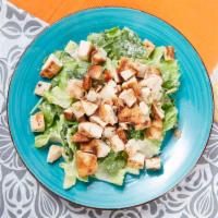 Caesar Salad · Chicken or steak, Parmesan cheese, and zero carb Caesar
dressing on a power blend of romain...