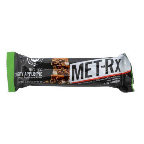 Met-RX Big Crispy Apple Pie 3.52oz · A meal replacement bar with our exclusive METAMYOSYN® protein blend, this power-packed protein bar is a great tasting way to fuel up on demand
