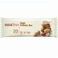 ThinkThin High Protein Bar Chunky Peanut Butter 2.1oz · Perfect medly of rich chocolate and chunky peanut butter packed with 20g of protein and 0 gr...