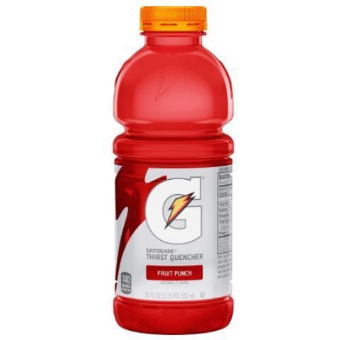 Gatorde Fruit Punch 20oz · Gatorde Fruit Punch has a proven blend of carbohydrates and key electrolytes, and has a delicious and refreshing fruit flavor.