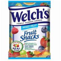 Welch's Mixed Fruit Snacks 5oz · Strawberry, white grape raspberry, orange, white grape peach, and concord grape.