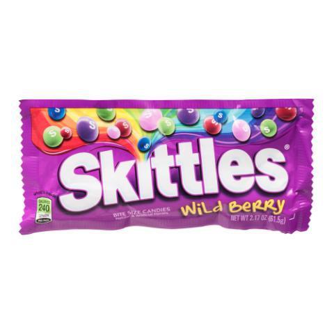 Skittles Wild Berry 2.17oz · Experience five berry-filled flavors: Berry Punch, Melon Berry, Wild Cherry, Raspberry, and Strawberry.