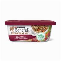 Beneful Prepared Meals Beef Stew 5lb · Packed with beef, peas, carrots, rice and barley, it’s a hearty and irresistible meal for yo...
