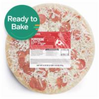 Ready to Bake Pizza - Pepperoni · Heat & eat Pepperoni Pizza is topped with 100% Real® Mozzarella, zesty, thick sliced peppero...