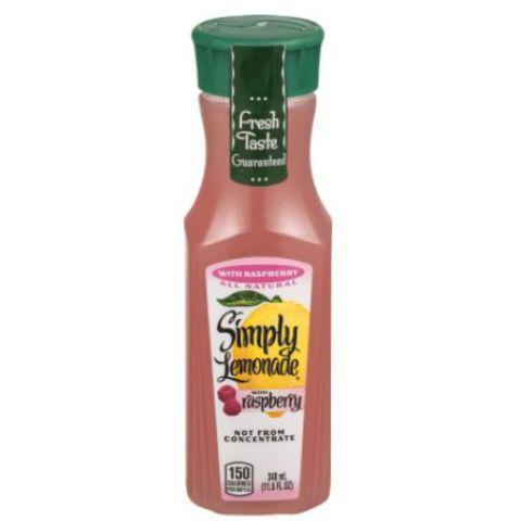 Simply Lemonade Raspberry 11.5oz · The fresh taste of real lemons paired with the sweet, juicy taste of raspberries. Simply Lemonade with Raspberry is free of colors, artificial flavors and added preservatives.