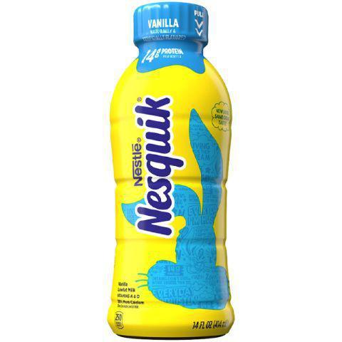 NESQUIK Low Fat Vanilla Milk 14oz · Delicious and Convenient Ready to Drink Vanilla Milk in a Resealable Bottle, Good Source of Protein