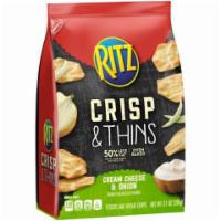 Ritz Crisp Thin Cream Cheese Onion 7.1oz · RITZ Crisp and Thins Cream Cheese and Onion Potato and Wheat Chips are light chips that are ...