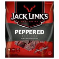 Jack Links Peppered Jerky 3.25oz · Beef Jerky coated in coarse pepper for a deep, smokey flavor.