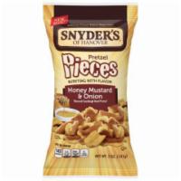 Snyder's Honey Mustard & Onion Pretzel Pieces 5oz · Slow baked sourdough pretzel pieces made with real honey, mustard, and onion.