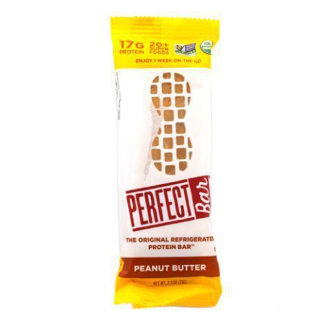 Perfect Bar Peanut Butter 2.5oz · The Original Refrigerated Protein Bar; a fresh nut butter bar with up to 17g. of protein, 20+ super foods, gluten-free and non-GMO