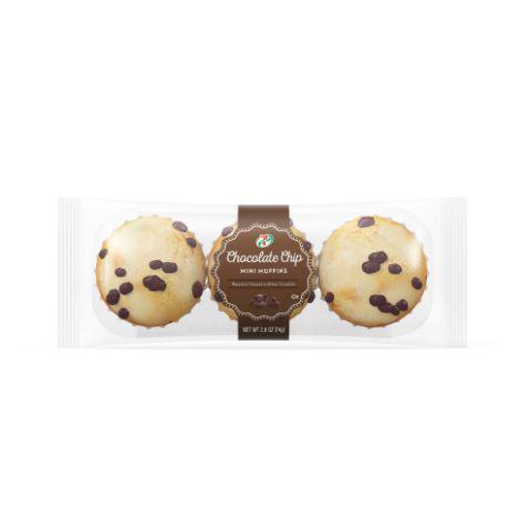 7-Select Chocolate Chip Mini Muffin 2.6oz 3 Count · Mini muffins are baked soft & moist using real ingredients