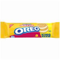 Nabisco Oreo Golden Double Stuff 4oz · Supremely dunkable, these vanilla cookies sandwich a double helping of rich creme filling be...