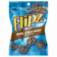 Flipz Milk Chocolate Pretzels 5oz · Rich milk chocolate combined with salty, crunchy pretzels makes Flipz® Milk Chocolate a snac...