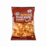 7-Select Pork Rinds BBQ 2.125oz · Fried out pork fat with attached skin. Mildly seasoned with BBQ