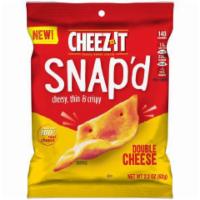 Cheez It Snap'd Double Cheese 2.2oz · Cheez-It® Snap'd® Double Cheese packs a double cheesy punch