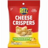 Ritz Crispers Four Cheese & Herb 2oz · Oven baked chips coated with a blend of four cheese and herb seasonings.
