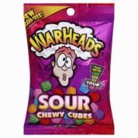 Warheads Sour Chew Cubes 5oz · Pucker up with orange, watermelon, blue raspberry, black cherry, strawberry, and green apple.