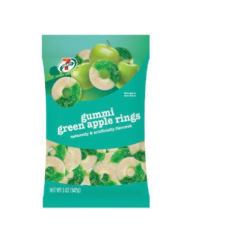 7-Select Green Apple Rings 5oz · Apple Gummi Rings Green