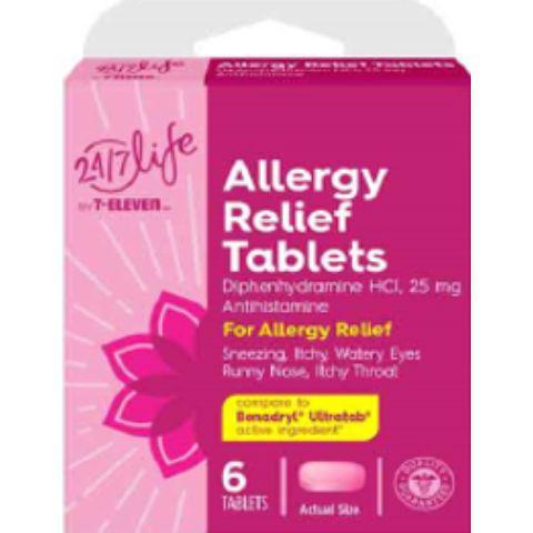 24/7 Life Allergy Relief (Diphedryl) 6 Count · 