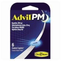 Advil PM 6 Count · Pain taking over your night? Fight the strain of pain with Advil PM. It'll reduce your pain ...