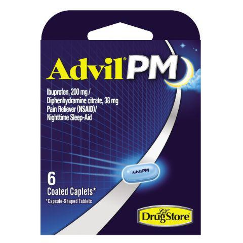 Advil PM 6 Count · Pain taking over your night? Fight the strain of pain with Advil PM. It'll reduce your pain symptoms and help you sleep like a baby.