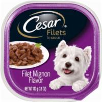 Cesar Dinner Filet Mignon 3.5oz · Juicy cuts of tender beef packed in meaty juices with exqusite flavor.