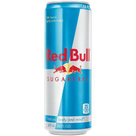 Red Bull Sugar Free 16oz · Sugar free energy drink  made with high quality ingredietns such as caffeine, Taurine, B-Group Vitamins, Asparatame, and Acesulfame K.