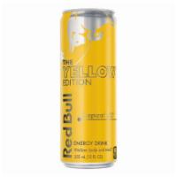Red Bull Yellow Edition, Tropical 12oz · Single 12 fl oz can of Red Bull Energy Drink Yellow Edition 
Red Bull Yellow Edition's spec...