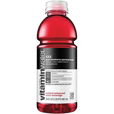 Vitamin Water XXX Acai Blueberry 32oz · Filled with acai-blueberry-pomegranate flavors makes for a great-tasting, nutrient enhanced water beverage.