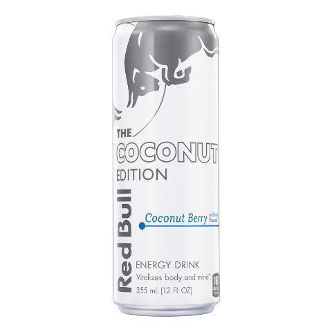 Red Bull Summer Edition, Coconut Berry 12oz · Single 12 fl oz can of Red Bull Energy Drink Coconut Edition 
Red Bull Coconut Edition's special formula contains ingredients of high quality: Caffeine, Taurine,
some B-Group Vitamins, Sugars